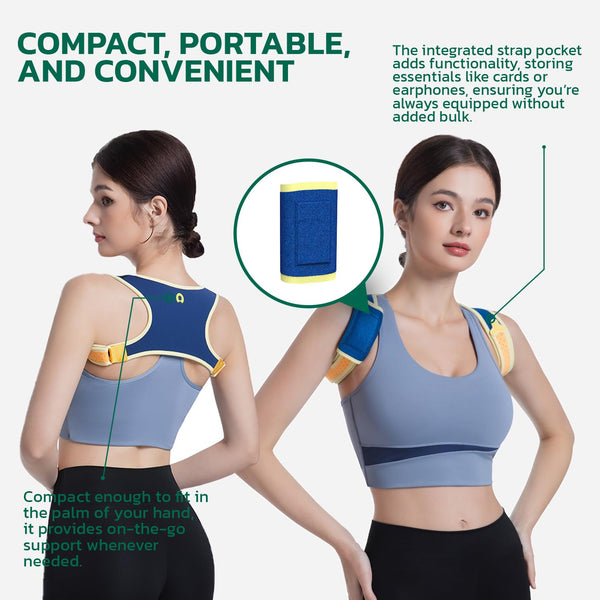 Posture Corrector for Women - Lightweight and Breathable Back Brace for Pain Relief, Rounded Shoulders and Hunchback, Compact & Portable with