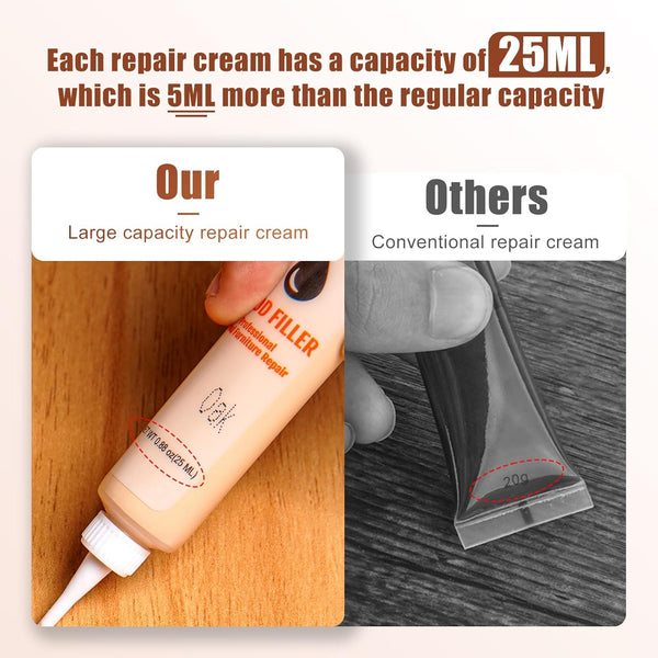 Wood Furniture Repair Kit- Set of 41 Laminate Vinyl Floor Repair Kit Wood Fillers,Floor Scratch Repair, Touch up Markers, Restore Hardwood