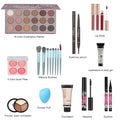 All in One Makeup Kit Includes18-Color Eyeshadow Palette Lip Gloss Brow Pencil Blush Concealer Foundation Mascara & Eyeliner with Travel-Friendly