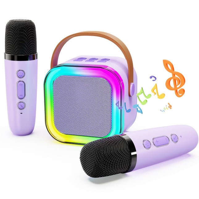 Shinepick Portable Karaoke Machine,Mini Wireless Karaoke Machine,With 2 Microphone,Bluetooth Karaoke Speaker,With Funny 