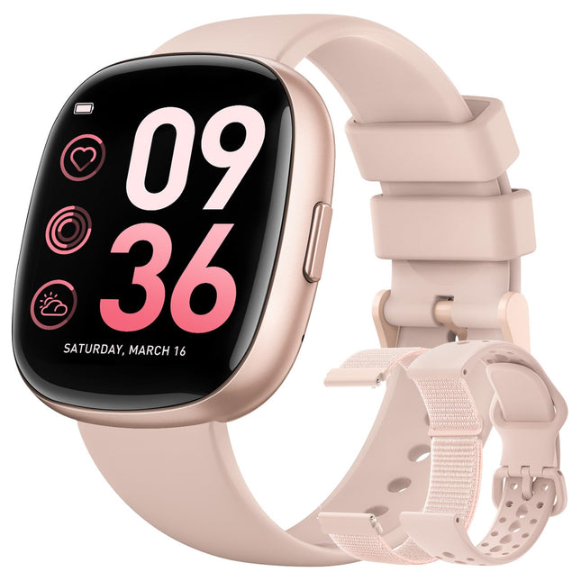 Smart Watches for Women Men with Call: Fitness Trackers with 24-Hour Heart Rate Spo2 Sleep Monitor 5ATM Waterproof 120+ 