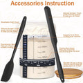 Sourdough Starter Jar Glass, 34 Oz DIY Wide-mouth Pro Sourdough Starter Jar Kit with Silicone Spatula,Cholkboard Sign, hermometer,Feeding
