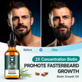 Beard Growth Oil - 2X Concentration Biotin Beard Oil for Men (2 oz) - Natural Mens Beard Oil with Argan Oil, Jojoba Oil and Vitamin, Beard Growth