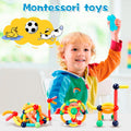 Magnetic Building Blocks STEM Educational Toy for Kids Montessori Learning Sticks and Balls Preschool Sensory Toys for Toddlers Gift for 3 Year