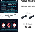 Compatible with Lyft Uber (2-Pack) Tips Rating Appreciated Rideshare Accessories â 7â X 5â â Interior Acrylic Headrest Sign - Rate Me Tip No