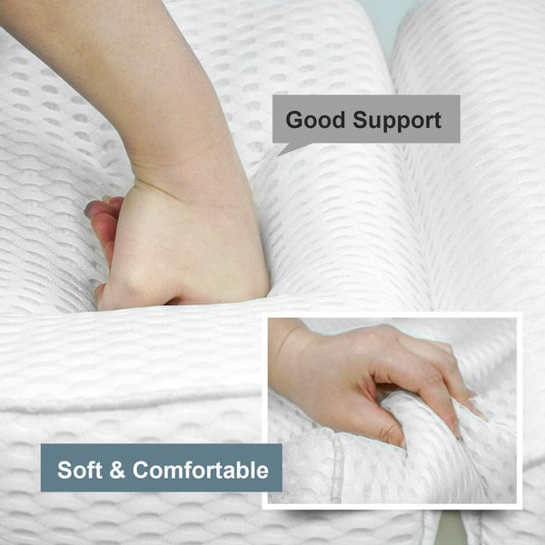Bath Pillow Bathtub Pillow - Bath Pillows for Tub with Neck, Head, Shoulder and Back Support - 4D Air Mesh Spa Pillow for Bath - Extra Thick, Soft