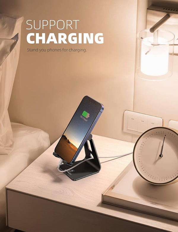 Lamicall Adjustable Cell Phone Stand, Desk Phone Holder, Cradle, Dock, Compatible with Iphone 16, 15, 14, Plus, Pro, Pro Max, 13 12 X XS,4-8