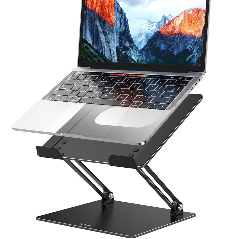 BESIGN LS10 Aluminum Laptop Stand, Ergonomic Adjustable Notebook Stand, Computer Holder Compatible with Air, Pro, Dell, HP, Lenovo More 10-14