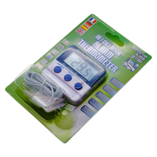 Fridge Thermometer Freezer Thermometer Digital Refrigerator Thermometer with Magnetic Attachment in-Outdoor Alarm Thermometer with Waterproof