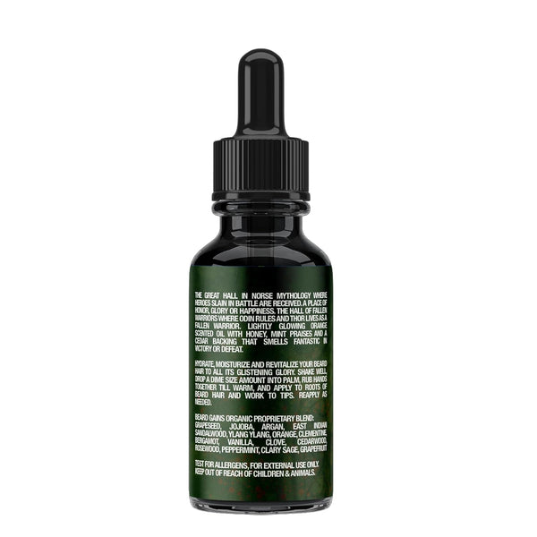 Beard Gains Beard Oil for Men - Organic Beard Growth Oil, Moisturizer & Conditioner, Softens & Strengthens Facial Hair, Reduces Itch, Promotes