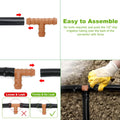 Cozy Tower 36 Pcs Drip Irrigation Kit 1/2 Inch Drip Irrigation Fittings Parts, Irrigation Tubing Fittings Hose Barbed Connectors, Including 2