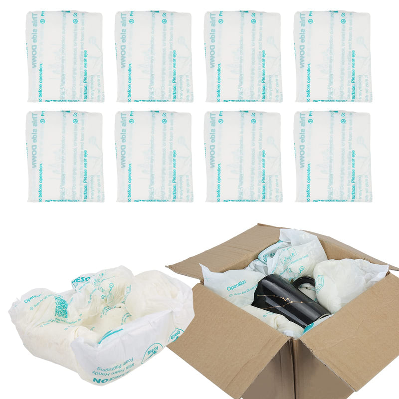 Foam Bag for Shipping, Pack of 8 Handy Foam Room Temperature Expanding Foam Packaging Bags, Instant Pack Quick Expanding Packaging Filler -