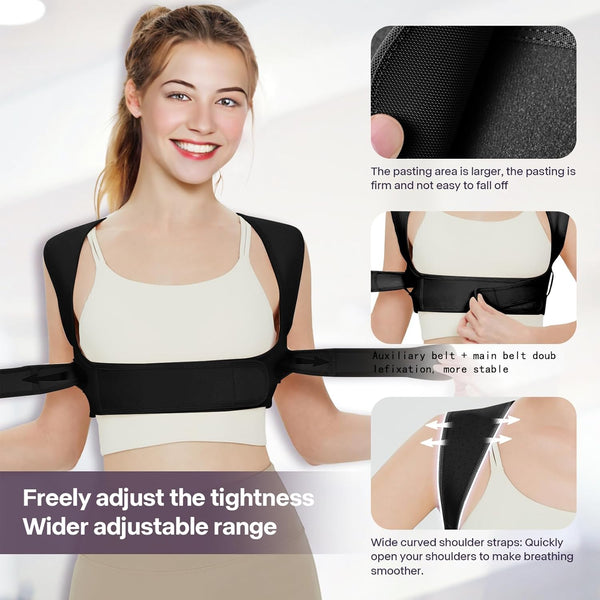 Back Brace Posture Corrector for Women, Upper Back Support Straps Straightener, Hunchback Improve Posture Correct-Shoulder, Upper Back Pain Relief