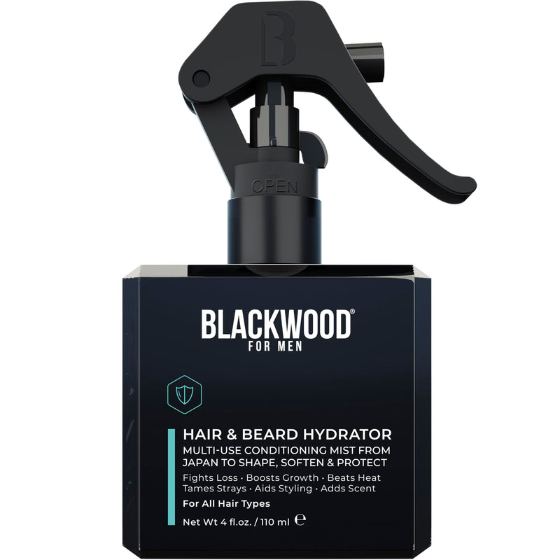 Blackwood for Men Hair & Beard Hydrator Spray - Natural Leave-In Conditioner - Moisturizes, Texturizes, Shapes & Detangles - Ideal for Beard