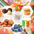 Hooqict 100 Pack Party Favor Boxes White Gift Boxes 2X2X2 Inches Small Cardboard Gift Boxes with Lids and Ribbons Candy Treat Boxes for Gift