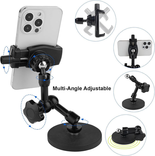 Magnetic Phone Holder,Heavy Duty Phone Mount for Truck/Tractor/Forklift/Boat/Motor Vehicles,Fit 3.5~7.5" Iphone/Nexus/Smartphone,360Â°Adjustable