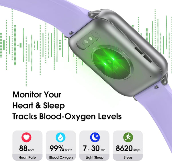 Smart Watch (Answer/Make Call) for Women Men, Fitness Tracker with Heart Rate, Blood Oxygen, Sleep Tracker, IP68 Waterproof Fitness Watch Step