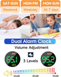 Cadmos Loud Alarm Clock for Heavy Sleepers Adults,Kids,Teens,Digital Desk Clock with USB Port,Large Numbers,7 Color Night Light,Modern Electronic