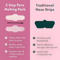 Rael Blackhead Remover, Miracle Patch Melting Pack, Nose Strips for Blackheads, Pore Cleansing and Soothing Sheets, 3 Step Kit, Sebum Removing