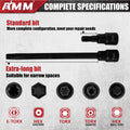 AMM 107PCS Allen and Torx Bit Socket Set, 1/4", 3/8" and 1/2" Drive,Extra Long Torx/Tamper Proof Torx/Hex/Ball End Hex,Sae/Metric Socket Set, S2