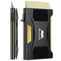 Smart Wallet for Men Slim Minimalist: Metal Pop up Wallet - RFID Front Pocket Credit Card Holder - Gift for Male Husband at Anniversay Brithday