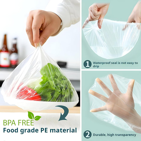 Elastic Food Storage Covers,Plastic Wrap Bowl Covers Reusable,Fresh Keeping Bags,Stretch Adjustable Bowl Lids,Food Covers for Family Outdoor