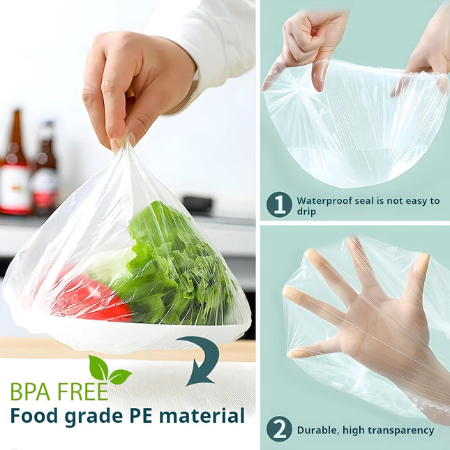 Elastic Food Storage Covers,Plastic Wrap Bowl Covers Reusable,Fresh Keeping Bags,Stretch Adjustable Bowl Lids,Food Cover