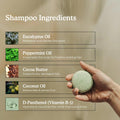 Shampoo & Conditioner Bar Set | Peppermint + Eucalyptus | with Travel Container and Cedar Tray | Natural Salon Quality Shampoo, Zero Waste &