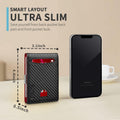 RUNBOX Slim Money Clip Wallets for Men RFID Blocking 11 Card Holder Minimalist Small Leather Bifold Men's Front Pocket Wallet Gift Box Carbon