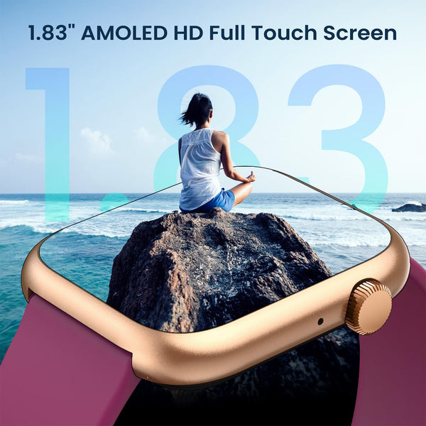 Smartwatch Women for Android Phones Ios: Smart Watches for Women Fitness Tracker 1.83" Touchscreen Waterproof Smartwatches Lady with Answer/Make