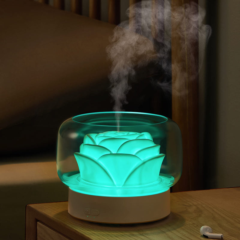 Diffusers for Essential Oils Large Room: SEVEYEE 500Ml Aromatherapy Diffuser for Home Bedroom - Big Capacity Running 24 Hours Waterless Auto off