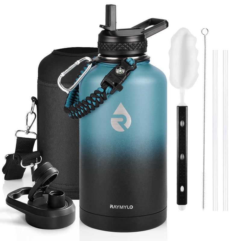 Insulated Water Bottle 64 Oz, Triple Wall Vacuum Stainless Steel (Cold for 48 Hrs), Leak Proof & Non-Bpa, Half Gallon Water Flask Jug with