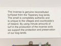 Irish Turf/Peat Incense and 1.5 Inch Sq Burner Plate,Beige,