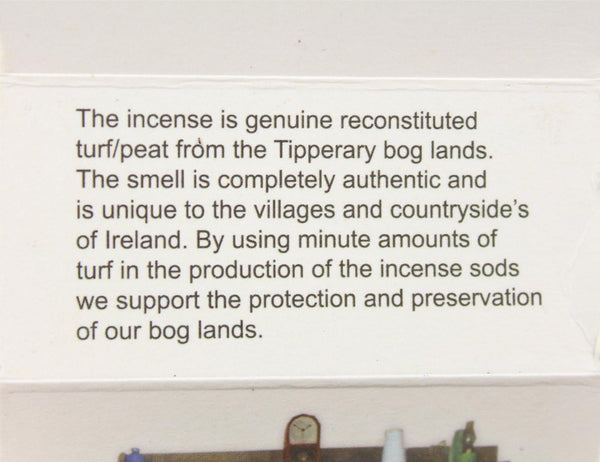 Irish Turf/Peat Incense and 1.5 Inch Sq Burner Plate,Beige,
