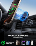 Lamicall 15W for Magsafe Car Mount Charger - [3-In-1 Upgraded Intelligent Chip] 360Â° Wireless Car Phone Holder Charger Vent Dashboard Magnetic