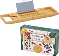 Luxury Bathtub Caddy Trayï¼Bamboo Bathtub Tray Caddy - Wood Bath Tray Expandableï¼Can Be Placed Book and Integrated Tablet Smartphone and Wine
