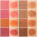 8 Colors Face Matte Blush Palette Shading Blusher with Brush - Buildable Facial Cheek Blusher Contour Bronzing Pressed Powder Makeup Pallet Women