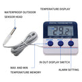 Fridge Thermometer Freezer Thermometer Digital Refrigerator Thermometer with Magnetic Attachment in-Outdoor Alarm Thermometer with Waterproof