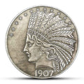 Yukaba Marshling Antique Liberty Indian Head Ten-Dollars Coin - Great American Commemorative Old Coins- Uncirculated Morgan Dollars-Discover