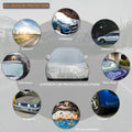 Kayme 6 Layers Car Cover Waterproof All Weather for Automobiles, Outdoor Full Cover Rain Sun UV Protection with Zipper Cotton, Size A2 3XL