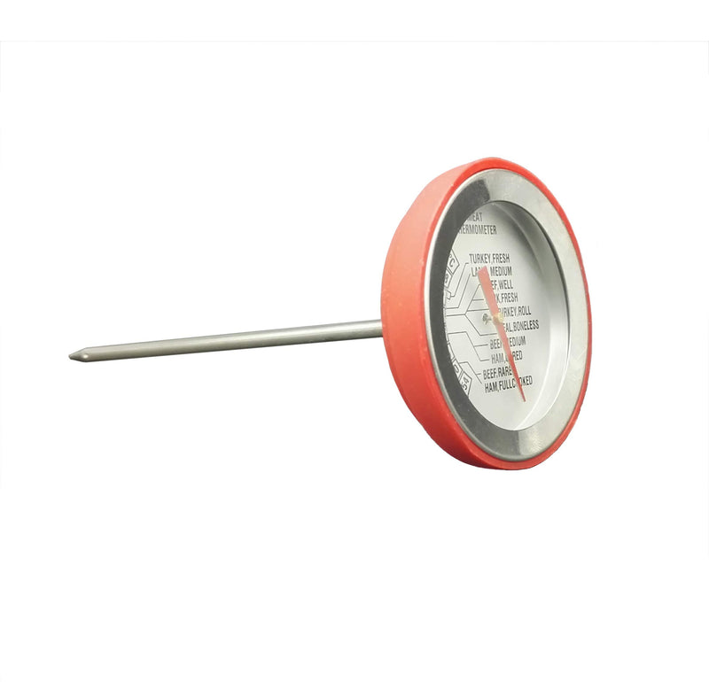 Classic Style Meat Thermometer with Red Silicone Holder Temperature from 130 to 190F Degree Suit for Home and BBQ Kitchen Thermometer