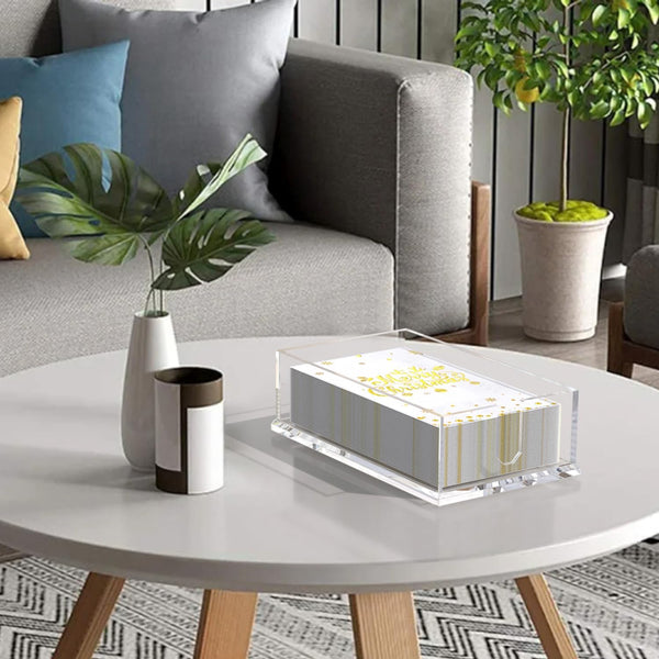 Napkin Holder for Table, Acrylic Guest Towel Holder for Bathroom, Clear Disposable Paper Hand Towels Tray for Kitchen, Cocktail Napkin Holder,
