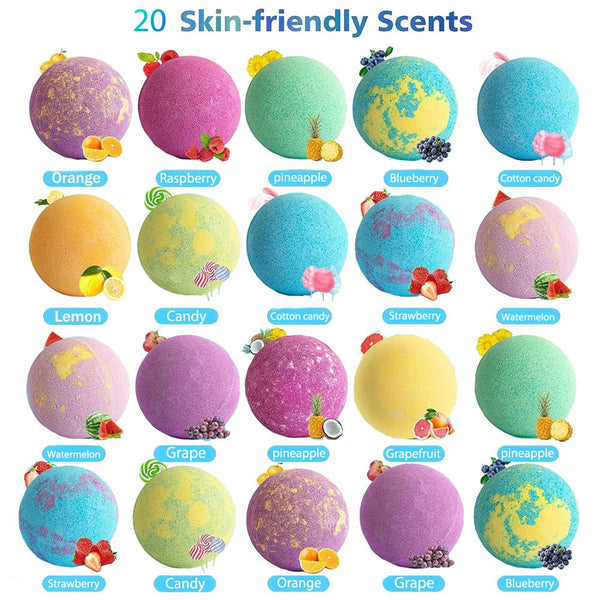 Bath Bombs for Kids with Surprise inside for Girls Boys Toddlers, 20 Pack Organic Kids Bath Bombs with Puppy Dolls Inside, Kids Safe Handmade