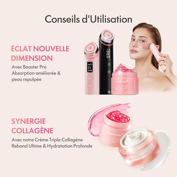 medicube Jelly Cream with Collagen, Niacinamide | Freeze-Dried Hydrolyzed Collagen for Skin Barrier Hydration & 24H Glow | Plumper, Firmer looking
