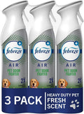 Febreze Air Mist Air Freshener Spray, Odor-Fighting Room Spray, Air Fresheners for Home and Bathroom and Kitchen, Aerosol Can, HD Pet Odor Fighter