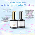 Modelones Gel Top Coat, 15 Ml 2025 Upgrade Super Shiny Base and Top Coat Set, Soak off Nail Lamp Acid Free No Wipe Clear Base Top Gel Nail Polish