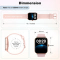 Fitpolo Smart Watch for Women,1.8â Touchscreen, Bluetooth Call, Alexa Built-In,24/7 Heart Rate Spo2 Monitor,Step Counting,Sleep Tracking, IP68