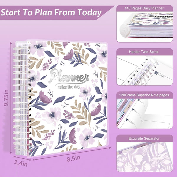 Planner 2025-2026, 18 Months Large Academic Daily Weekly Monthly Planner Organizer, Jan. 2025 - June 2026, 8.5X9.8" Agenda with Page Tabs,