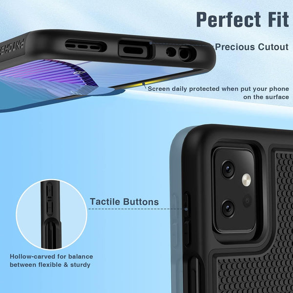 FNTCASE for Motorola Moto G-Power-5G 2023 Case: Moto G 5G 2023 Case Dual Layer Shockproof Protective Textured Design Cell Phone Cover Heavy Duty