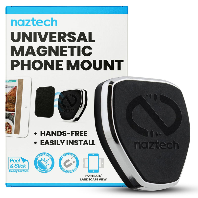 Naztech Magbuddy Anywhere Magnetic Phone Holder Tablet Mount Hands-Free - Easily Install Universal Compatibility for Iphone 16, 15, 14 Pro Max,